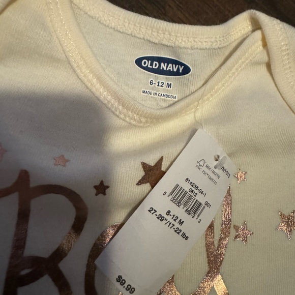 Old Navy Baby Girl Infant Onesie “Rad Like Dad” 6-12 M NWT - Picture 2 of 4